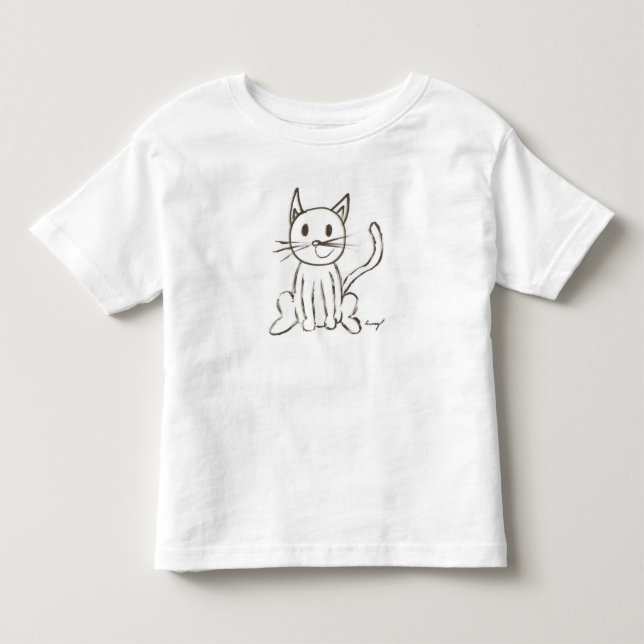 Färgat Kattunge Småbarn T-Shirt (Framsida)