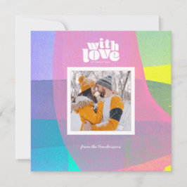 Färgat Lagrar Kärlek vid julvadatortet Fotokort Julkort