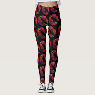 Färgat Läppar Modern Black #3 Leggings