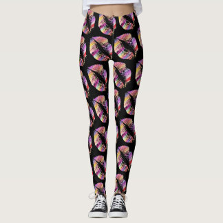 Färgat Läppar Modern Black Leggings