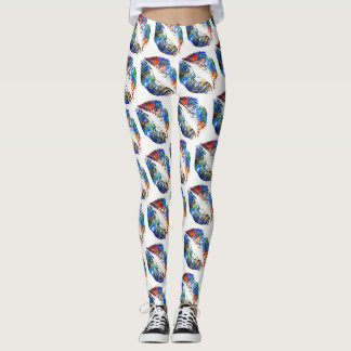Färgat Läppar Modern White #3 Leggings