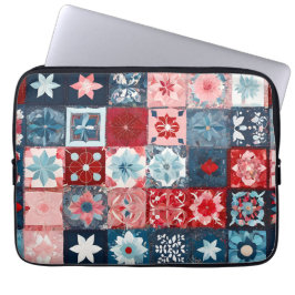 Färgat lappverk Bärbar dator med Quilt Art Fodral
