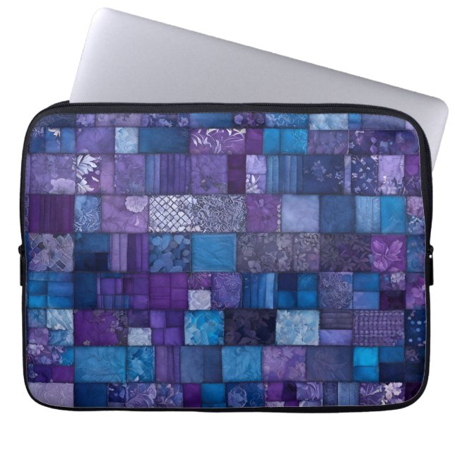 Färgat lappverk Bärbar dator med Quilt Art Fodral (Framsidan)
