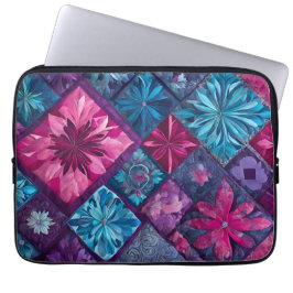 Färgat lappverk Bärbar dator med Quilt Art Fodral