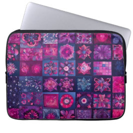Färgat lappverk Bärbar dator med Quilt Art Fodral
