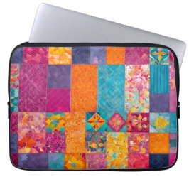 Färgat lappverk Bärbar dator med Quilt Art Fodral