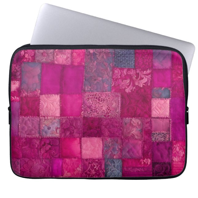 Färgat lappverk Bärbar dator med Quilt Art Fodral (Framsidan)