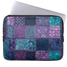 Färgat lappverk Bärbar dator med Quilt Art Fodral
