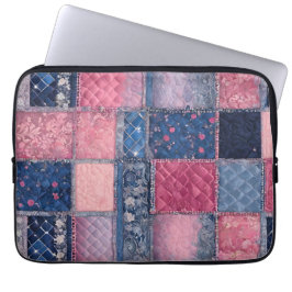 Färgat lappverk Bärbar dator med Quilt Art Fodral