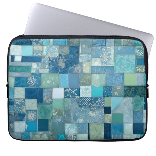 Färgat lappverk Bärbar dator med Quilt Art Fodral (Framsidan)