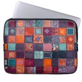 Färgat lappverk Bärbar dator med Quilt Art Fodral