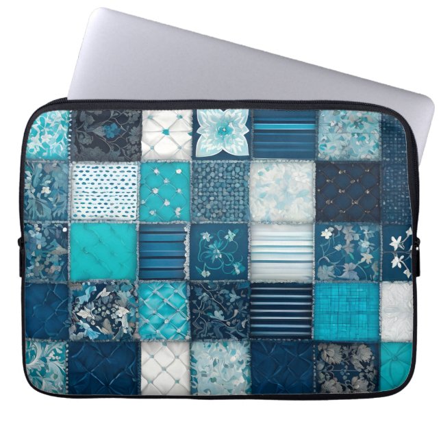 Färgat lappverk Bärbar dator med Quilt Art Fodral (Framsidan)
