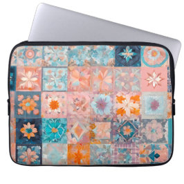 Färgat lappverk Bärbar dator med Quilt Art Fodral