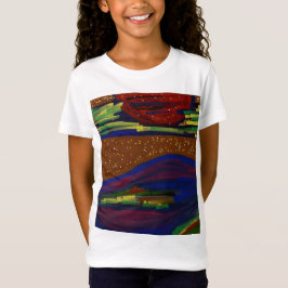 Färgat liggande T-skirt T Shirt