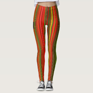 Färgat Lodrät Rand Leggings