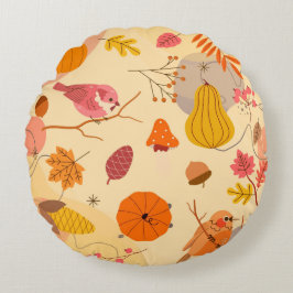 Färgat mål rund kudde