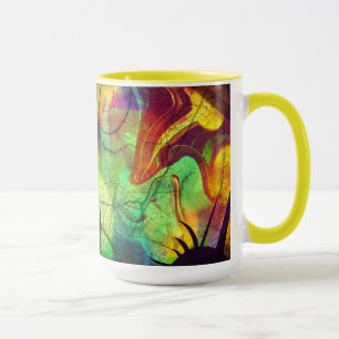 Färgat Nebula - Fire Opal Abstrakt Mugg