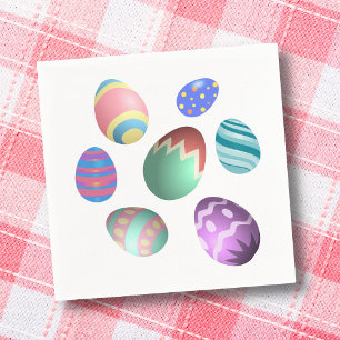 Färgat Påskägg Påskägg Hunt Påsk Party Pappersservett