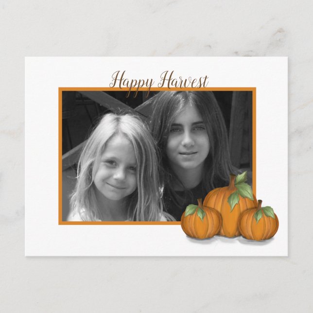 Färgat Pumpkins Helgdag Postcard Helg Vykort (Framsida)