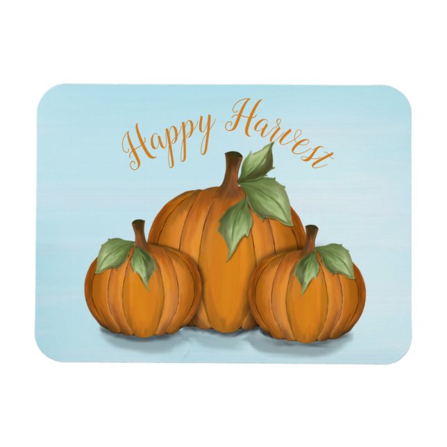 Färgat Pumpkins Magnet (Horisontell)