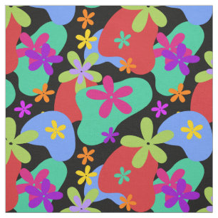 Färgat seamless mönster för Retro blommor Tyg