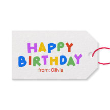 Färgat skript Grattis på födelsedagen