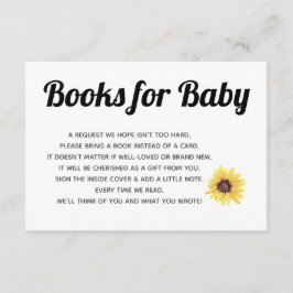 Färgat Solrosblomma Bokar för Baby Tilläggskort