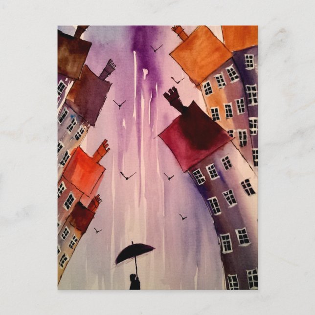 Färgat stadskonst nummer 3 vykort (Framsida)