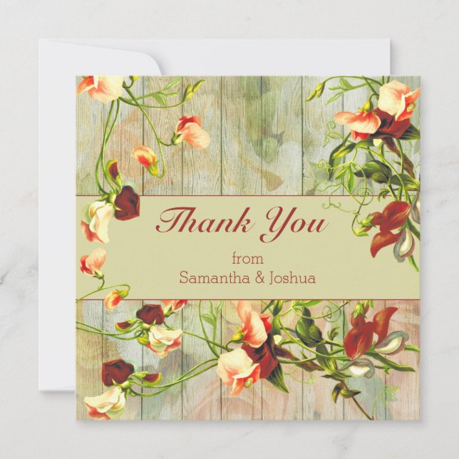 Färgat stängsel med Vår blommor Tack (Framsida)