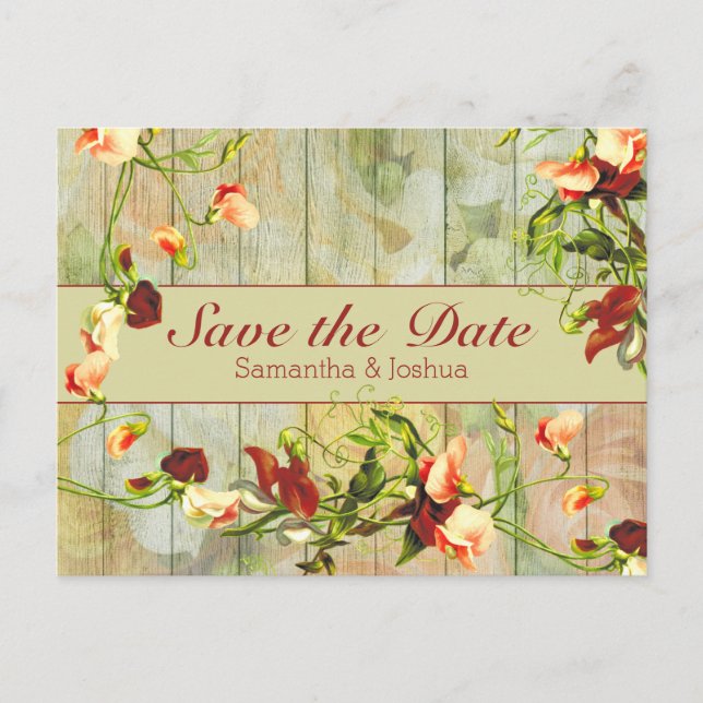 Färgat stängsel med Vår blommor Vykort (Framsida)