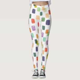 Färgat Stänk: Abstrakt Sömlös bakgrund Leggings