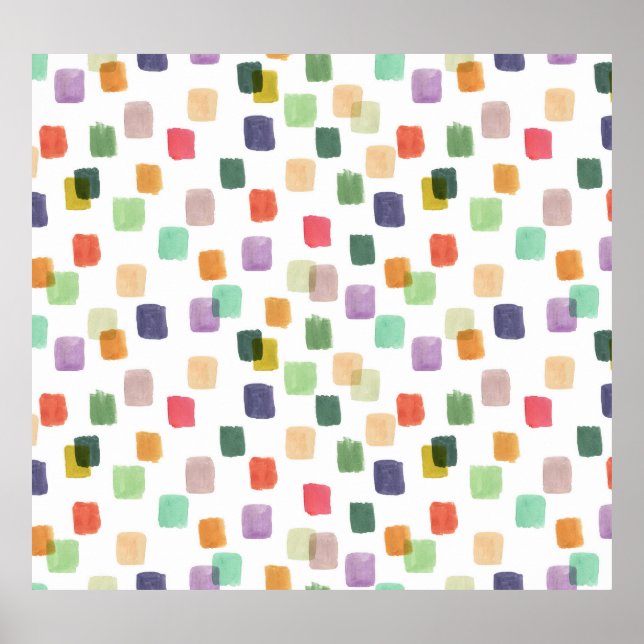 Färgat Stänk: Abstrakt Sömlös bakgrund Poster (Framsidan)