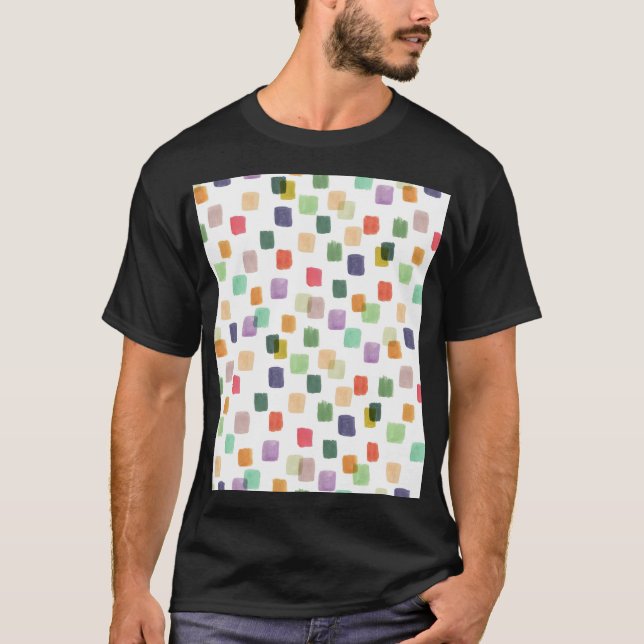 Färgat Stänk: Abstrakt Sömlös bakgrund T Shirt (Framsida)