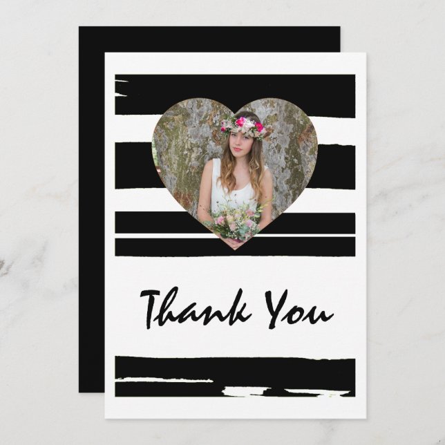 Färgat svart och vitt vattenfärgsfoto Graduati Inbjudningar (Fram/baksida)