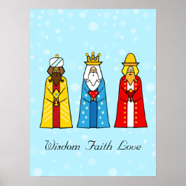 Färgat tre Kung Poster