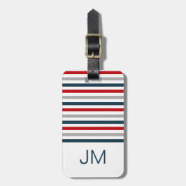 Färgat vågrät marin rand bagagebricka