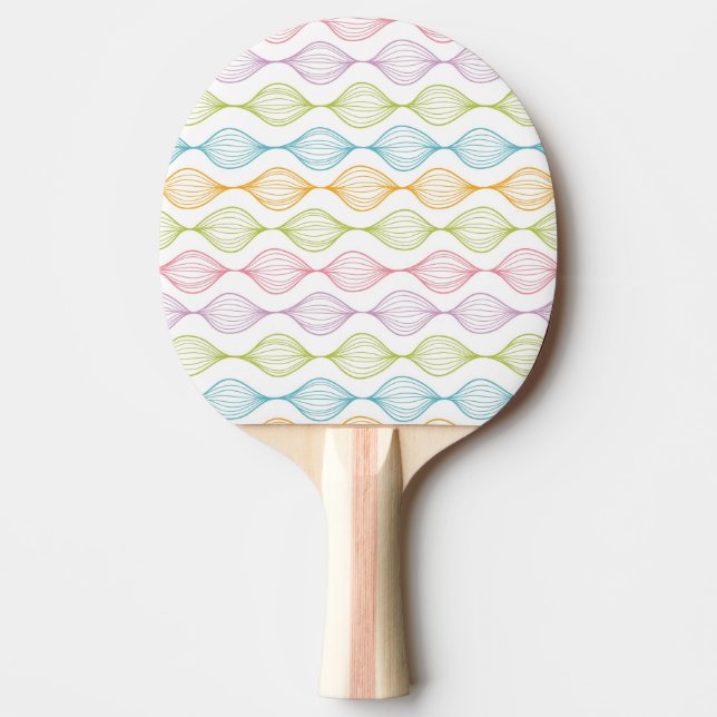 Färgat vågrät Ogee mönster Pingisracket (Framsidan)