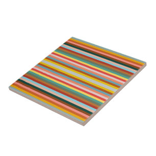 Färgat Vågrät Retro Rand Kakelplatta