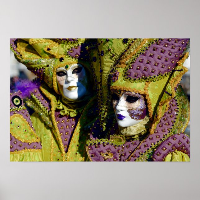 Färgat venetiskt par poster (Framsidan)