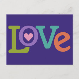 Färgat vykort Kärlek