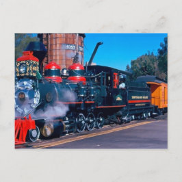Färgat vykort Tåg
