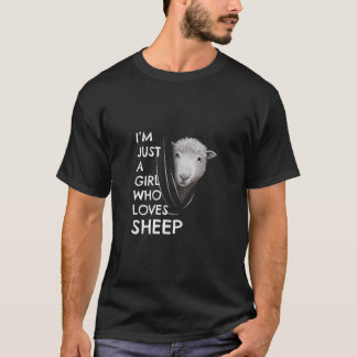 Fårgåva flickor kvinnor är bara en flicka som Kärl T Shirt