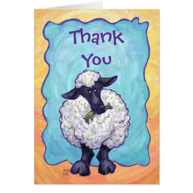 Fårgåvor och -tillbehör hälsningskort (Framsidan)