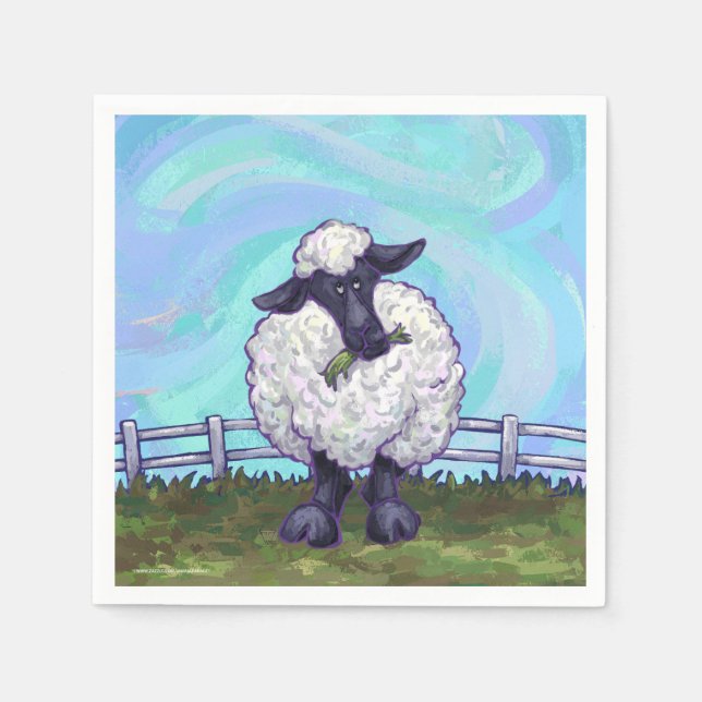 Fårgåvor och -tillbehör pappersservett (Framsidan)