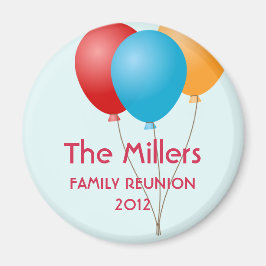 Färgballonger anpassningsbar för familjeåterföreni magnet