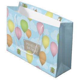 Färgballonger Birthday Mönster Gift Bag |1|