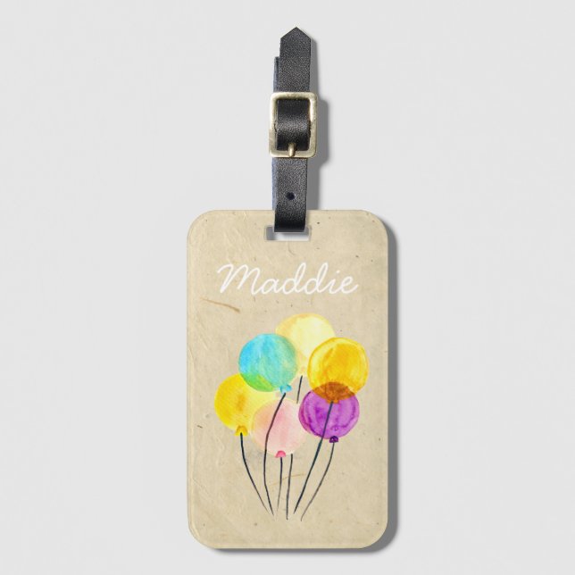 Färgballonger för utspädning av vatten bagagebricka (Framsida vertikal)