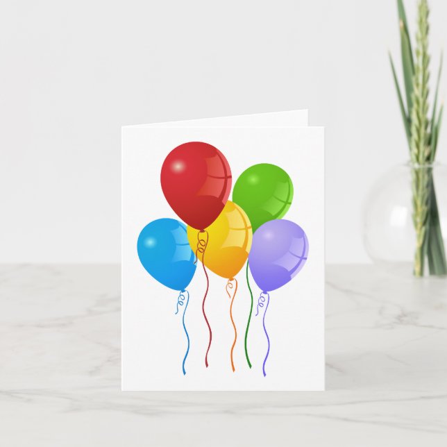 Färgballonger Helgkort (Framsida)