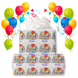 Färgballonger Lägg till födelsematerial från NAMN Presentpapper