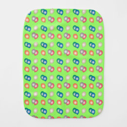 Färgballonger Mönster Baby Burp Cloth Bebistrasa